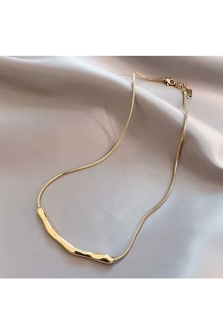Köprücük Kemiği Kadın Kolye 316 Paslanmaz Çelik Gold Renk Sarı