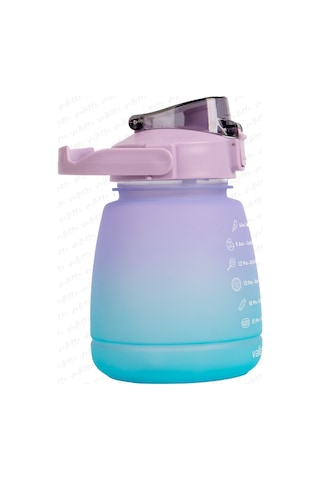 Lusca Bpa Içermez Motivasyonel Su Matarası 1,3 Lt Mor-Yeşil
