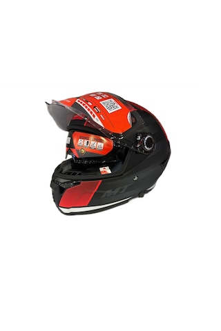 Mt Thunder 4 SV Tears B5 Kapalı Kask Kırmızı Mat Siyah