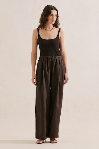Manuka Keten Geniş Paça Pantolon Acıkahve Ss26pnt00039-23.6552