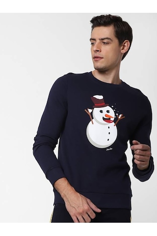 Jack & Jones Erkek Sweatshırt 12161796-navy Lacivert