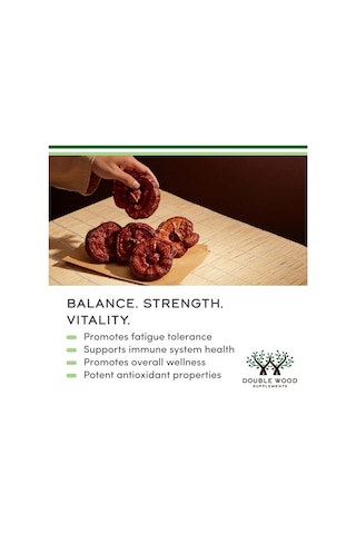 Double Wood Reishi Mushroom Capsules 4:1 Ganoderma Extract, ...