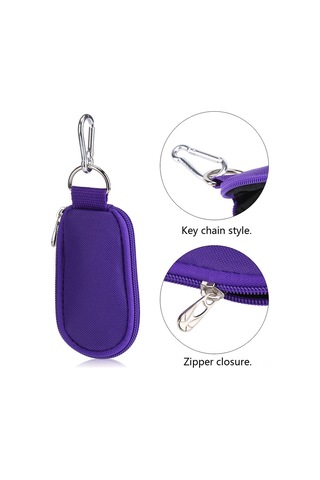 Hangfox 10 Bölmeli Anahtar Zincirli Uçucu Yağ Depolama Çantası - 2/3ml Flaşlıklar İçin, Oxford Kumaş, Reçine Rengi, Logo Yok