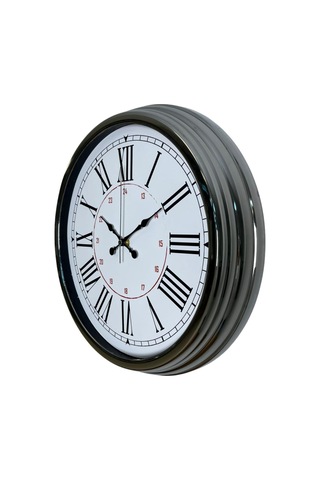 Almira Duvar Saati Silver Elegance 40 Cm Krom Metal Duvar Saati