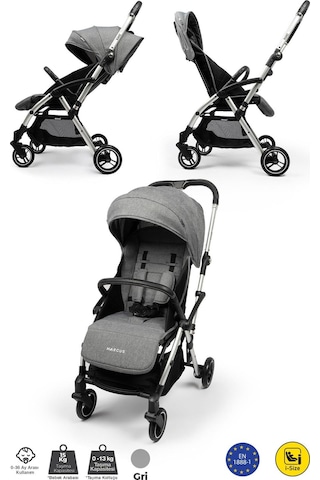 Kanz Marcus Kolay Katlanabilen Kabin Bebek Arabası Heavy Grey