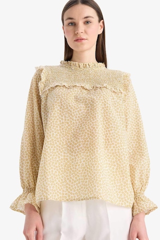 DeFacto Regular Fit Desenli Fırfır Yaka Vual Uzun Kollu Tesettür Bluz Tunik E7966AX25SMWT47