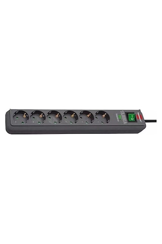 Brennenstuhl Eco Line Serisi 6 Soketli 13.500A Akım Koruyucu Priz 1.5 M