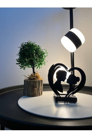 Lazer Kesim Dekoratif Sevgili Metal Mumluk