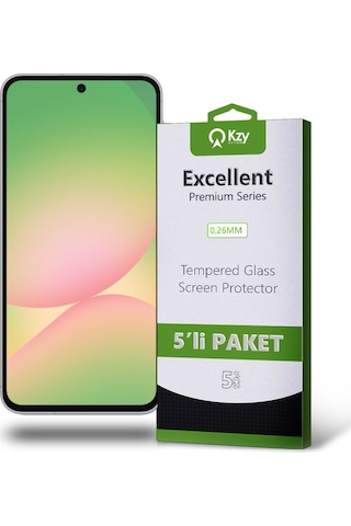 Galaxy A56 İle Uyumlu Temperli Ekran Koruyucu Kırılmaz Cam Ekonomik 5'li Paket