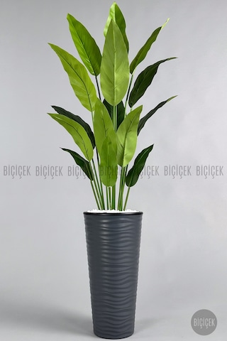 Biçiçek Yapay Starli̇ce 170 Cm 16 Yapraklı Antresi̇t Kumsal Saksıda