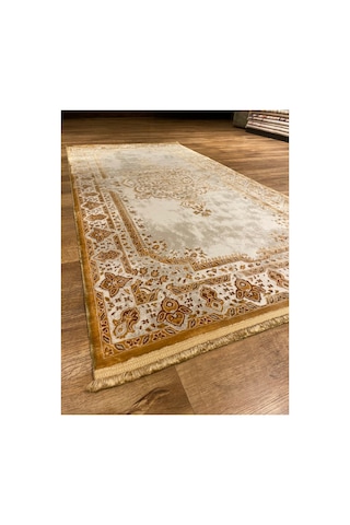 Magnifique Mq31e Krem-gold Halı Kahverengi