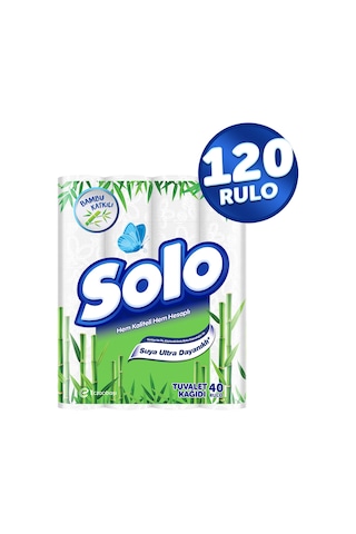 Solo Bambu Katkılı Ultra Dayanıklı Tuvalet Kağıdı 120’li