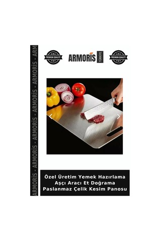 Özel Üretim Yemek Hazırlama Aşçı Aracı Et Doğrama Paslanmaz Çelik Kesim Panosu Çok Renkli