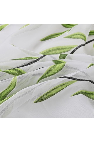 Oturma Odası İçin Yıkanabilir Modern Şeffaf Perdeler Yeşil 260 Cm Diğer