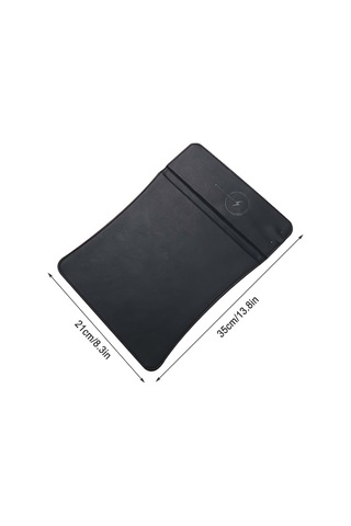 Yüksek Hızlı Kablosuz Şarj Fare Pad Hızlı Kablosuz Şarj Mat Kablosuz Mo Black