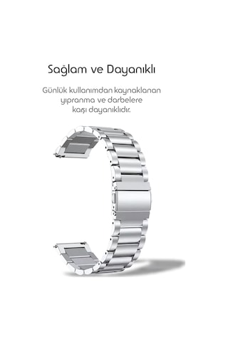 Rongep Xiaomi İle Uyumlu Bakla Model Çelik Kordon Watch 5 Active/lite/watch S4/2/2pro/s3/s1/s1pro/s1 Active İçin Katlanır Toka Mekanizmalı Paslanma Yapmayan Kayış Gümüş Sku: Smg8690010066213