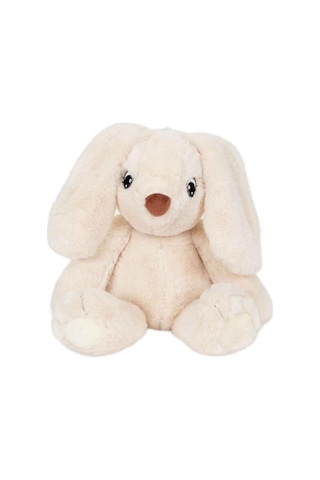 Oturan Peluş Tavşan 25 Cm Krem