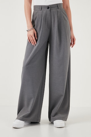 Lela Wide Leg Yüksek Bel Geniş Paça Palazzo Bayan Pantolon 5866290 Gri