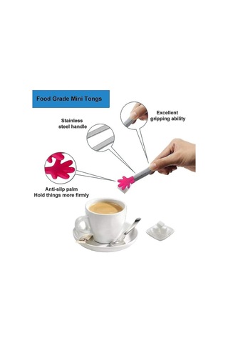 Çocuklar İçin Renkli Silikon Mini Maşalar Yemek Ve Buz Küpleri Servis Ediyor B