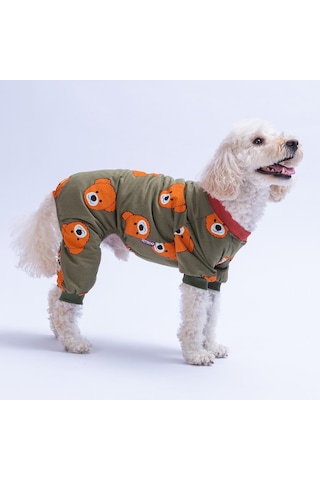 Pettrend Teddy Ted Penye Tulum Kedi Köpek Tulumu Kedi Köpek Kıyafeti Köpek Pijaması