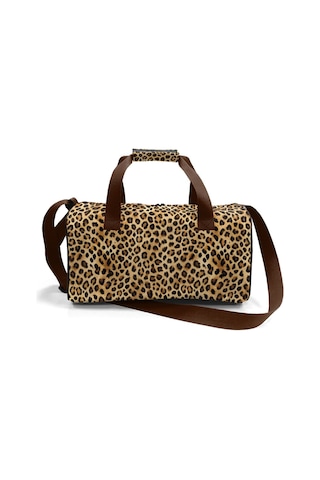 Coral High Kız Çocuk Spor Ve Seyahat Çantası - Kahverengi Leopar Desenli - 27533 Çok Renkli