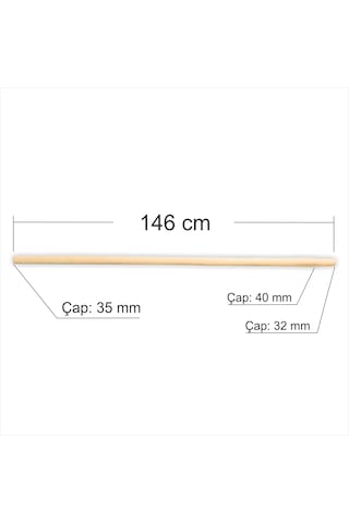 En Kalın Sağlam Uzun 150 Cm Kırılmaz Gerçek Ahşap Odun Kazma Kürek Tırmık Sapı Kolu Sopası Tutacağı