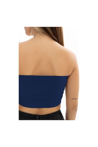 Mistirik Palude Model Straplez Bluz Örme Semaless Mdeol Bluz Bondeo Lacivert Renk Lacivert