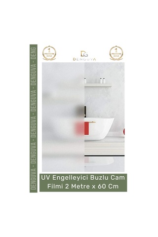Camfilmi Uv Engelleyici Buzlu Güneş Koruyucu Kaliteli Profesyonel Cam Filmi 2 Metre X 60 Cm