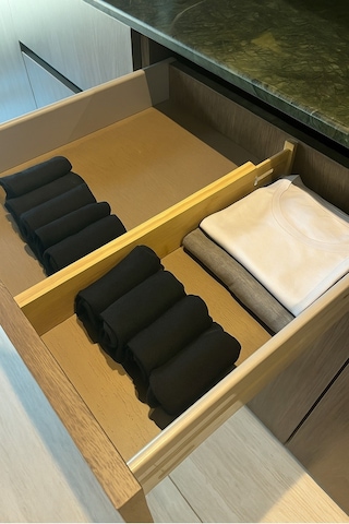 Doğal Bambu Ayarlanabilir Yaylı Çekmece Ayracı Çok Amaçlı Dolap Ve Organizer Bölücü Br-6712 Ahşap