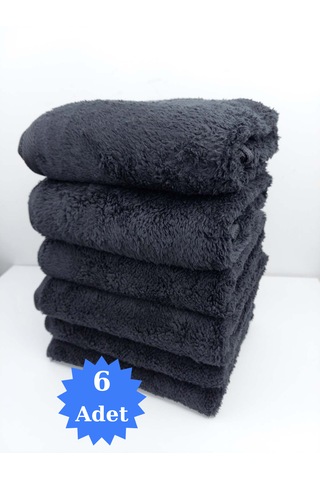 Mikrofiber Saç Havlusu Boya Tutmayan Kuaför Havlusu Siyah 50x90 C