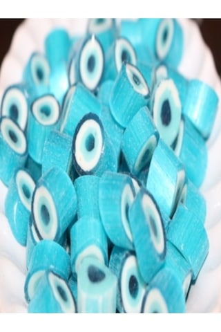 Nazar Boncuğu Desenli Lolly Akide Şekeri 1000 Gr