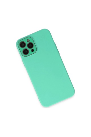 Mey İthalat iPhone Uyumlu 12 Pro Max Kılıf Lansman Glass Kapak - Turkuaz