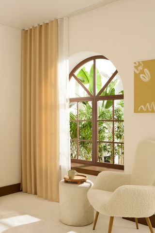 Kaşmir Home Holly Ada Fon Perde Açık Bej 150x270 Cm Açık Bej