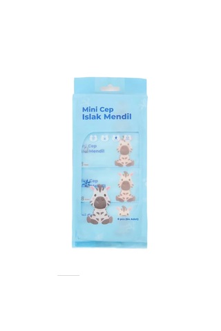 Go İthalat Mini Cep Islak Mendil Günlük Pratik 8& 39 Li Paket Çok Renkli