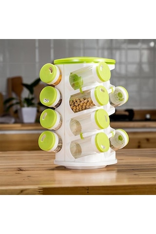 Sones 16 Adet / Set Baharat Kutuları Biber Tuz Şişesi Plastik Şişe Mutfak Baharat Kavanozu Biberlik Kutusu Baharat Rafı Seti Diğer