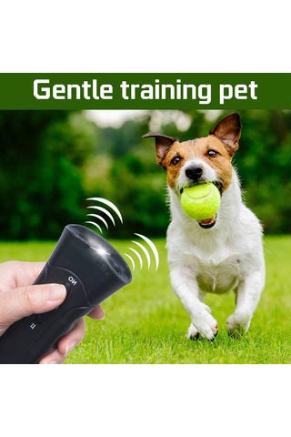 Geeroyoo Portatif Çift Hoparlörlü Ultrasonik Köpek Eğitim Cihazı, Taşınabilir Ve Çok Fonksiyonlu Köpek Eğitim Aleti