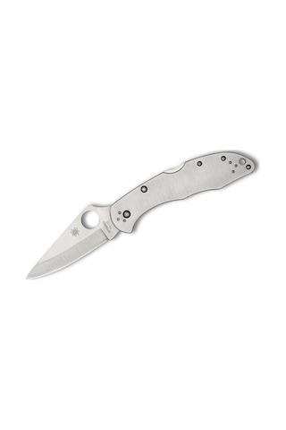 Spyderco Delica 4 Stainless Plainedge Kamp Çakı Gümüş