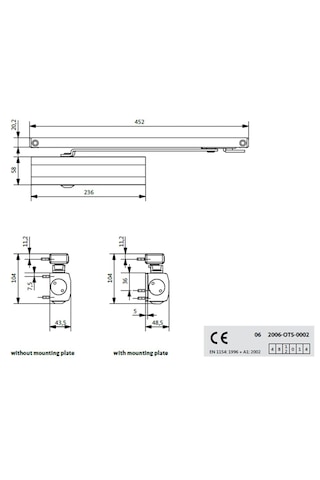 G-u Ots 430 En 2-3 Kayar Kollu Kapı Kapatıcı