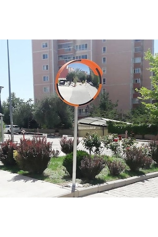 Ayna Direği Trafik Levhası Direği Flanşlı Boru Trafik Otopark Direk 2.5 Metre Kırmızı