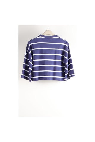 Alexander Gardi Çizgili Crop T-shirt B23-00151 001
