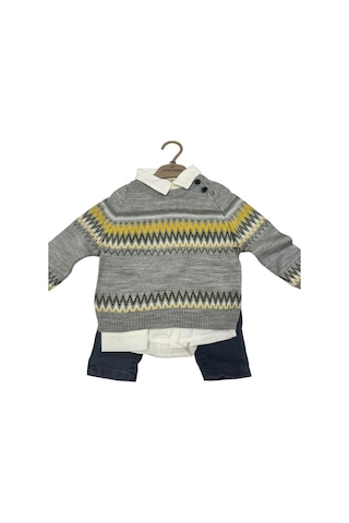 Babydoll 2li Takım Cocosiss Gri-sarı Çok Renkli