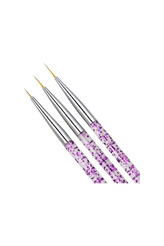 3'lü Tırnak Süsleme Nail Art Fırça Seti