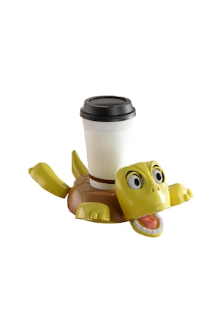 Dofolink Plastik Kap垫i Turtle Figürü - 3 Yaş Ve Üstü - 17.5x12.5x5 Cm - Kuru Mendil İle Temizlenir - Sarı Poşetli