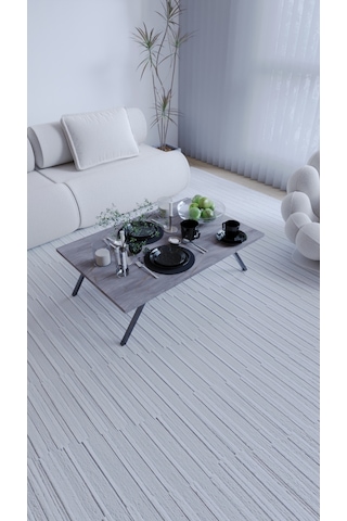 Toprak Dikdörtgen Katlanabilir Yer Sofrası Laptop Masası