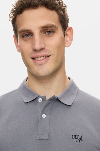 Ucla Lakes Koyu Gri Polo Yaka Nakışlı %100 Pamuk Standard Fit Erkek Tshirt