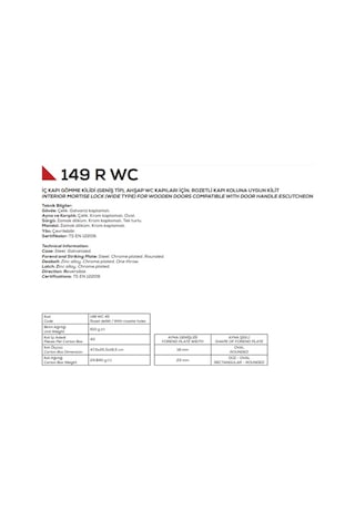 Kale 149 R Wc Kilidi 45mm Oval Krom