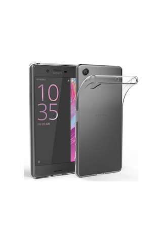 Kvy Sony Xperia Z5 Kamera Korumalı Süper Silikon Kılıf Şeffaf