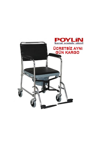 Banyo Duş Tuvalet Sandalyesi Tekerlekli Sandalye