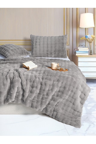 Merinos Dıamond 3 Parça Bubble Comforter Yorgan Seti 220x240 Gri Grı Gri