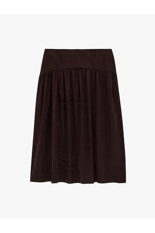 Koton Normal Bel Pilili Kloş Midi Etek Mürdüm 6sak70012ew Mor